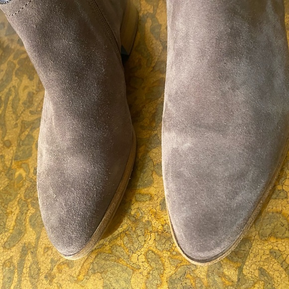 Italeau Miranda Waterproof women’s brown suede ankle boot with studded accents - Picture 8 of 11